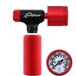 CO2 Bike Tire Inflator with Supplied Tyre Pressure Gauge -Never Worry About Low Tire Pressure Again!