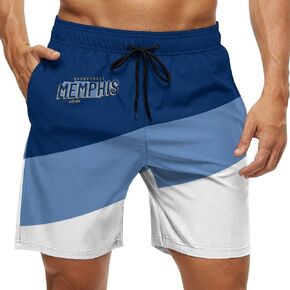 Men's Basketball Beach Shorts Casual Surf Swim Trunks Beachwear Fans Summer Quick Dry Board Shorts Pants Gift with Pockets