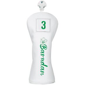 White Green Golf Club Covers Headcovers - 1pc Premium Golf Headcover or Set Golf Headcovers - Driver Headcover 3 Wood Headcover Hybrid Blade Putter Cover Headcover Magnetic
