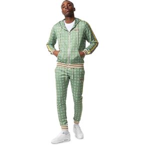 Lonsdale"The Gentlemen men's tracksuit slim fit LITTLESTONE XXL,Green/Yellow/Ecru