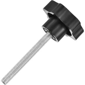 uxcell 1Pcs Star Knobs, M10x90mm Plastic Hex Shaped Clamping Handle Screw Knobs, Hand Tightening Star Screw Knob for Machinery Umbrella Base Replacement