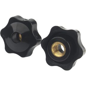 Star Handle Nuts - 10Pcs Clamping Screw Plastic Knurled Knob Through Hole Copper Core Female Thread Hexagon Hand Grips Nut M5 M6 M8 M10