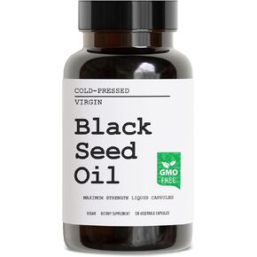 Black Seed Oil Capsules | (Non-GMO & Vegan) Cold-Pressed Nigella Sativa Producing Pure Black Cumin Seed Oil | Super Antioxidant for Digestion,Joints, Hair & Skin |500mg Each