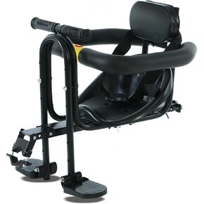 Latest Baby Bike Seat, Front Mounted Toddlers Bike Seat with Guadrail Front Back Rest Foot Pedals, Suitable for Mountain Bike Road Bike seat for Children Age 8M to 6Y