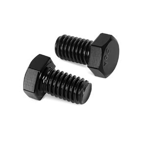 M6 x 16mm Hex Head Screw Bolt, 25 PCS Stainless Hex Bolts, Full Thread, 18-8 Stainless Steel (304), Black Coating