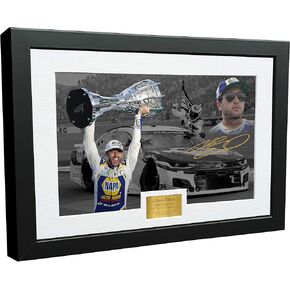 Kitbags & Lockers '2020 NASCAR CHAMPION CELEBRATION' Chase Elliott 12x8 A4 Camaro ZL1 Hendrick Motorsports Signed Autographed Photo Photograph Picture Frame Poster Gift