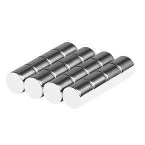 Round Cylinder Magnets 3/8 - Magnetic Disc Crafting Sticker Lifter Holder Fastener 1cm 10mm Circular Magnet Cylinders (16 Pack)