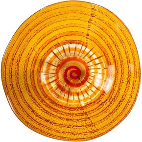 Dale Tiffany 13108AV-D9 Candela Amber Hand Blown Art Glass Wall Art Decor, Multicolor, 9" Diameter