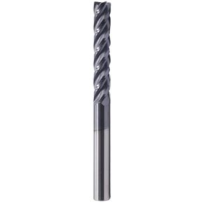 BestParts High Performance Solid Carbide Long End Mill, AlTiN Coated, 4 Flute, 30 Degree Helix, 1/2" Cutting Diameter, 1/2" Shank Diameter, 3" Length of Cut, 6" Overall Length, Square End