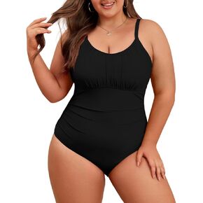 Zando Women Plus Size Bathing Suit Tummy Control Womens Swimsuits Cheeky One Piece Swimsuits Vintage Swimwear Bathing Suit