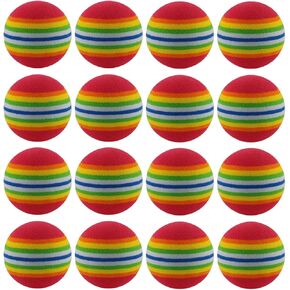 DGZZI Sponge Golf Ball 16PCS 42mm EVA Foam Rainbow Practice Golf Balls Training Soft Balls