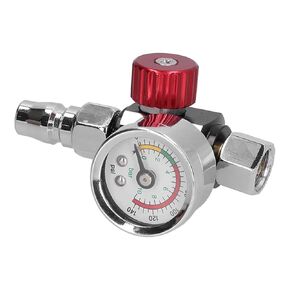 Paint Gun Air Adjusting Regulator, G1/4in Thread Spray Paint Gun Air Pressure Regulator Regulating Adjusting Valve Gauge Paint Sprayer Air Regulator Gauge,for Pneumatic Spray Gun, Pressure Gauge