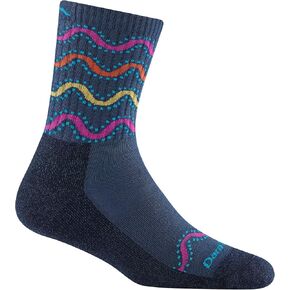 Darn Tough Vermont Womens Wandering Stripe Micro Crew Lightweight with Cushion