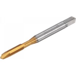 uxcell Spiral Point Taps, M6 x 1 + 0.1 Metric Titanium Coated Cobalt High Speed Steel Machine Thread Milling Screw Threading Tap