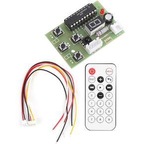 DC 4-6V Digital Display Stepper Motor Remote Controller Set, 2 Phase 4 Wire Adjustable Speed Stepper Motor Driver Board with Remote Controller