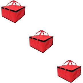 NOLITOY 3 Pcs Insulation Large Insulated for Food Transport Portable Heater Pizza Carrier Cooler Tote Food Insulation Commercial Aluminum Gadgets in Saudi Arabia