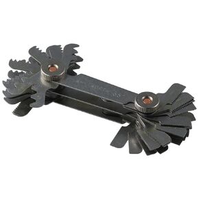 Screw Thread Pitch Cutting Gauge Tool, Stainless Steel Metric Screw Pitch Gauge, 55 Degree & 60 Degree Metric & Imperial Measuring Tool for Industrial Measurement, Thread Measuring Gage