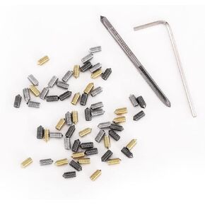 60 Pieces Stainless Steel Screws Belt Buckle Replacement Accessories Screw Drilling Tool Wrench