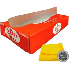 Logan Wax Paper - Interfolded Dry Waxed Deli Paper (500 sheets) 10.75 x 8 Inches, Deli Sheets for Sandwiches, Hotdogs, Wrapping Paper & More Bundle with The Grocery Guys Microfiber Cleaning Cloth