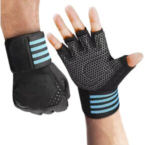 Workout Gloves for Men and Women,Ventilated Weight Lifting Gym Gloves with Wrist Wrap Support,for Weightlifting,Full Palm Protection,Training,Fitness,Hanging