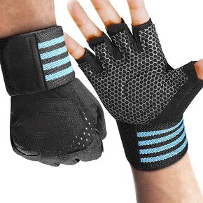 Workout Gloves for Men and Women,Ventilated Weight Lifting Gym Gloves with Wrist Wrap Support,for Weightlifting,Full Palm Protection,Training,Fitness,Hanging