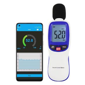 Bluetooth Decibel Meter Digital Sound Level Meter Portable SPL Meter 30~130dBA Range MAX/MIN Data Hold with LCD Display Backlight for Home, School and Workplace to Accurate Sound Measurement