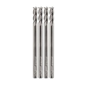 1/8 Inch End Mill, 1/8CD, 1/8SH, 1/2CL, 4 Flute, Solid Carbide, 4 Pk, USA Made CNC Cutting Bits for Roughing & Finishing - Square End - UF1118504F