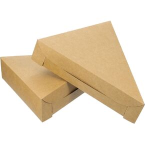uxcell Pizza Boxes, 24Pcs 9.65x7.09x1.77 Inch - Pizza Single Slice Storage Container, Triangle Pizza Slice Box, Mini Pizza Packaging Carton for Pizza Party (White)