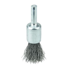 Weiler 36282 Wolverine 1/2" Crimped Wire End Brush, .0104" Steel Fill, 1/4" Stem, Made in The USA (Pack of 10)
