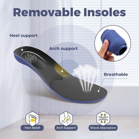 FitVille Diabetic Shoes for Men Extra Wide Width Adjustable Closure Walking Shoes Swollen Feet Shoes for Neuropathy Pain Relief - EasyTop V5 in Kuwait