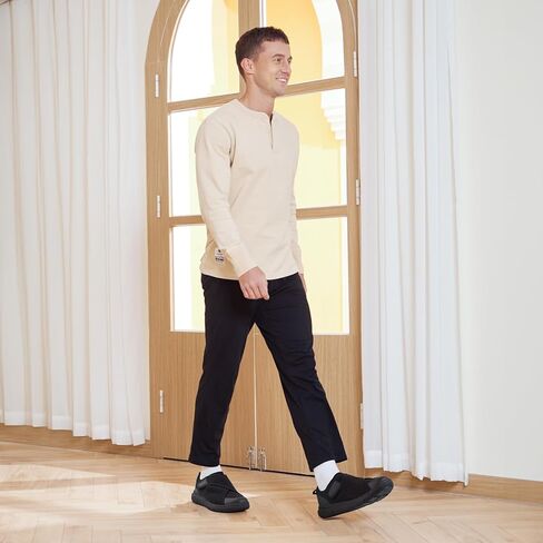 FitVille Diabetic Shoes for Men Extra Wide Width Adjustable Closure Walking Shoes Swollen Feet Shoes for Neuropathy Pain Relief - EasyTop V5 in Kuwait