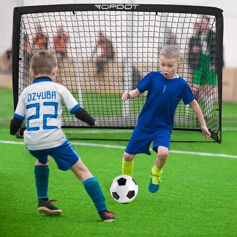 Kids Soccer Goals 2 Pack 6x4 ft for Backyard Practice & Pop Up Outdoor Sports Games Includes Soccer, Ladder, Cones, Shooting Target, Kick Trainer & Portable Carry Bag - Ultimate Training Set in Saudi Arabia