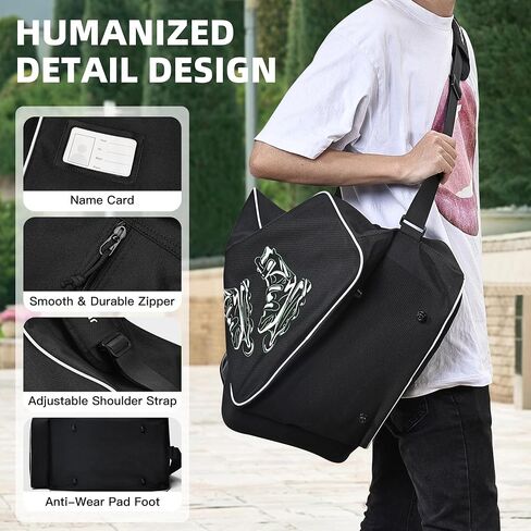 Roller Skate Bag with Adjustable Shoulder Strap,Large Capacity Ice Skates Bag Inline Skate Bags for Men Women Kids in Saudi Arabia