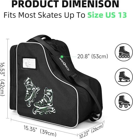 Roller Skate Bag with Adjustable Shoulder Strap,Large Capacity Ice Skates Bag Inline Skate Bags for Men Women Kids in Saudi Arabia