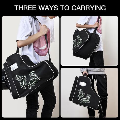 Roller Skate Bag with Adjustable Shoulder Strap,Large Capacity Ice Skates Bag Inline Skate Bags for Men Women Kids in Saudi Arabia
