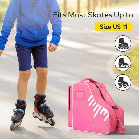 Roller Skate Bag with Adjustable Shoulder Strap,Large Capacity Ice Skates Bag Inline Skate Bags for Men Women Kids in Kuwait