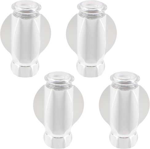 ستارة نهائية بلاستيكية، 4 قطع من Lvory White Drapery Rail Pod Head Cap ديكور النافذة ستارة السكك الحديدية نهاية قضيب الستارة النهائية، تناسب Dia. قضبان ستائر مقاس 27-28 مم (تصميم شفرة المروحة) in Kuwait