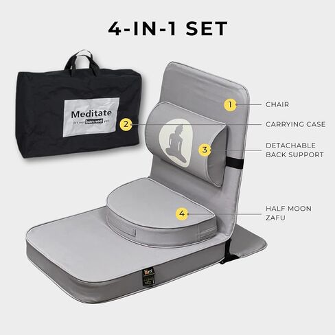 Friends Of Meditation ® Relaxing Buddha Meditation Chair with Extra Rectangular Back Support in Saudi Arabia