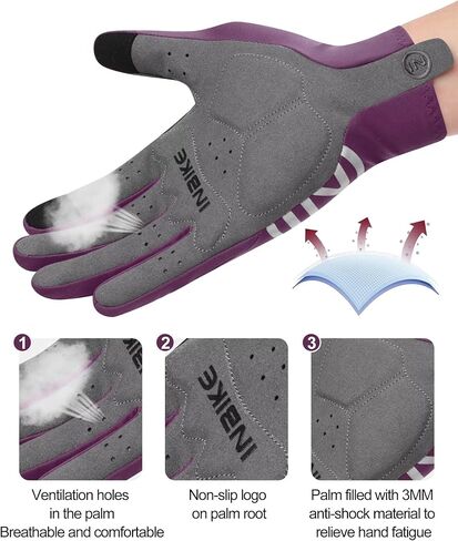 INBIKE Cycling Gloves Men Women Thin Fleece Touchscreen Padded Bike Gloves for Running Driving Biking Hiking in Kuwait