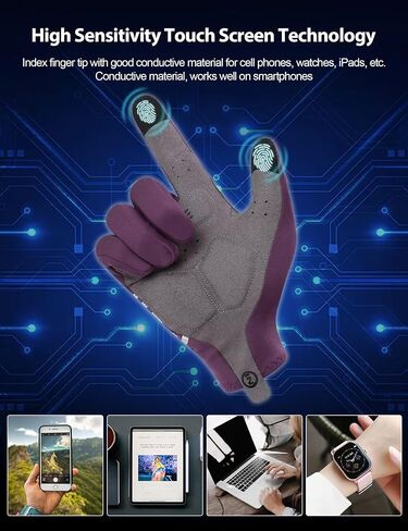 INBIKE Cycling Gloves Men Women Thin Fleece Touchscreen Padded Bike Gloves for Running Driving Biking Hiking in Kuwait