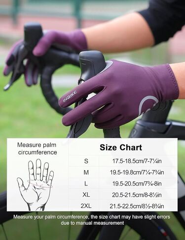 INBIKE Cycling Gloves Men Women Thin Fleece Touchscreen Padded Bike Gloves for Running Driving Biking Hiking in Kuwait
