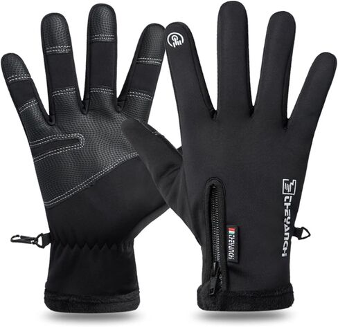 Winter Warm Gloves for Men Women Touchscreen Windproof Waterproof Cold Weather Driving Black Sport Gloves for Cycling Running Skiing Hiking Climbing Shooting Fishing (Large) in Saudi Arabia