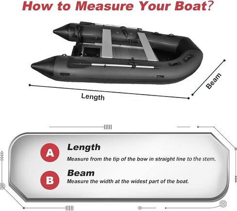 غطاء قارب، أغطية قارب، بطول يصل إلى 9.5'-10.5'، مقاوم للشتاء، مقاوم للأشعة فوق البنفسجية، غطاء زورق مقاوم للبهتان والتمزق 600D (رمادي، 9.5'-10.5' L، عرض الشعاع 70 بوصة) in Kuwait