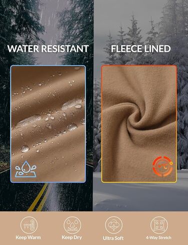 SPEXIAL Women's Fleece Lined Pants Water Resistant Thermal Hiking Warm Crossover Flare Leggings Winter Outdoor Pants in Saudi Arabia