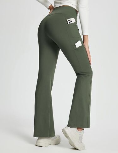 SPEXIAL Women's Fleece Lined Pants Water Resistant Thermal Hiking Warm Crossover Flare Leggings Winter Outdoor Pants in Saudi Arabia