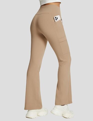 SPEXIAL Women's Fleece Lined Pants Water Resistant Thermal Hiking Warm Crossover Flare Leggings Winter Outdoor Pants in Saudi Arabia