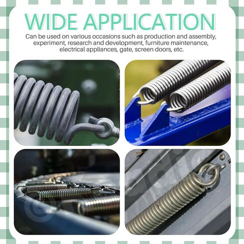 Keadic 36Pcs 12 Sizes Heavy Duty Large Extension Spring Assortment Set, Zinc Plated Wire-Metal Mechanical Springs with Hook Ends for Home Repairs in Saudi Arabia