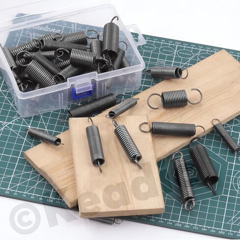 Keadic 36Pcs 12 Sizes Heavy Duty Large Extension Spring Assortment Set, Zinc Plated Wire-Metal Mechanical Springs with Hook Ends for Home Repairs in Saudi Arabia