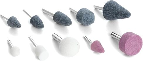 Performance Tool M565C - 10 Piece Assorted Mounted Stone Set with 1/8 and 1/4-Inch Shank, Ideal for Precision Grinding and Polishing Tasks in Saudi Arabia