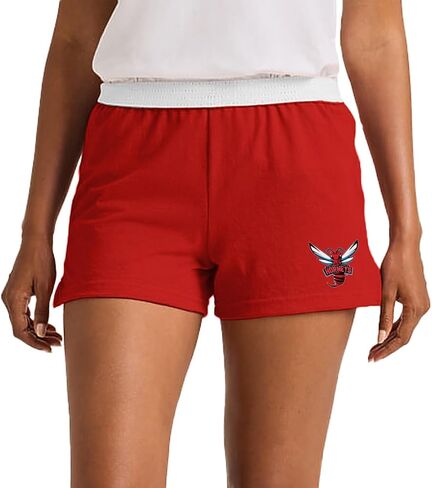 Campus Lab Official Collegiate Primary Logo - Team Color Womens Soffe Short, Elastic Fold Over Waist Shorts, Junior Fit in Saudi Arabia